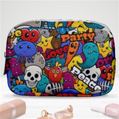 Graffiti Characters Seamless Pattern Make Up Pouch (small) by Nexatart