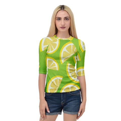 Lemon Fruit Healthy Fruits Food Quarter Sleeve Raglan Tee by Nexatart