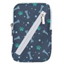 Bons Foot Prints Pattern Background Belt Pouch Bag (Small) View1
