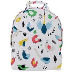 Vector Set Isolates With Cute Birds Scandinavian Style Mini Full Print Backpack by Vaneshart