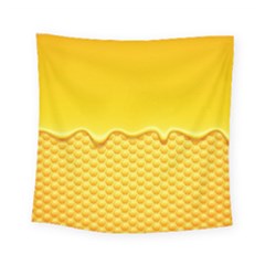 Sweet Honey Drips With Honeycomb Square Tapestry (small) by Vaneshart