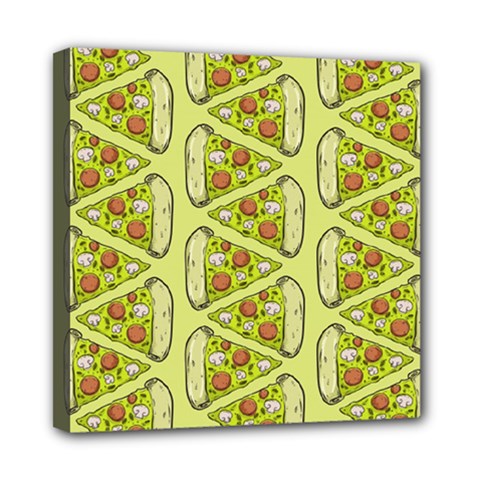 Pizza Fast Food Pattern Seamles Design Background Mini Canvas 8  X 8  (stretched) by Vaneshart