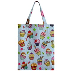 Cupcake Doodle Pattern Zipper Classic Tote Bag by Sobalvarro