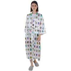 All The Aliens Teeny Maxi Satin Kimono by ArtByAng