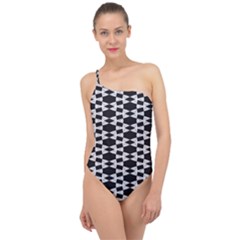 Geometric Classic One Shoulder Swimsuit by Sparkle