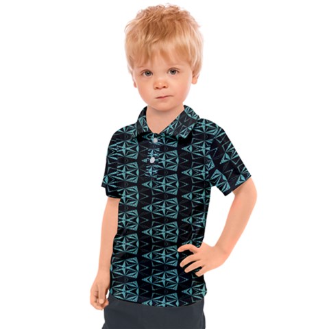 Digital Triangles Kids  Polo Tee by Sparkle