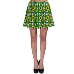 Hawaii Ghost Green Skater Skirt by snowwhitegirl