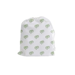 Happy St Patricks Day Symbol Motif Pattern Drawstring Pouch (medium) by dflcprintsclothing