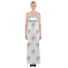 Happy St Patricks Day Symbol Motif Pattern Thigh Split Maxi Dress by dflcprintsclothing