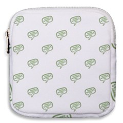 Happy St Patricks Day Symbol Motif Pattern Mini Square Pouch by dflcprintsclothing