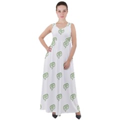 Happy St Patricks Day Symbol Motif Pattern Empire Waist Velour Maxi Dress by dflcprintsclothing