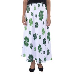 St Patricks Day Pattern Flared Maxi Skirt by Valentinaart