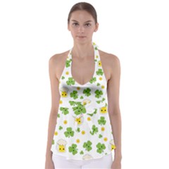 St Patricks Day Babydoll Tankini Top by Valentinaart