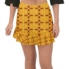 Digital Illusion Fishtail Mini Chiffon Skirt by Sparkle