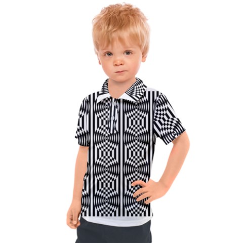 Optical Illusion Kids  Polo Tee by Sparkle