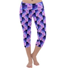 Digital Waves Capri Yoga Leggings by Sparkle