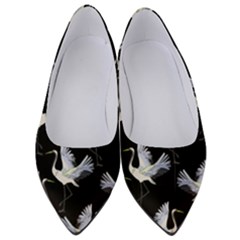 Crane Pattern Women s Low Heels by Wegoenart