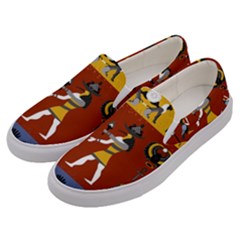 Ancient Egyptian Religion Seamless Pattern Men s Canvas Slip Ons by Wegoenart