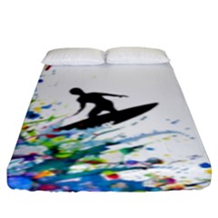 Nature Surfing Fitted Sheet (king Size) by Sparkle