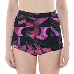 Random Design High-waisted Bikini Bottoms by Sparkle