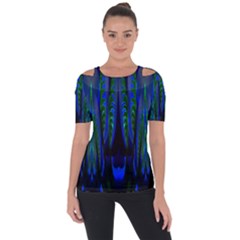 Glowleafs Shoulder Cut Out Short Sleeve Top by Sparkle