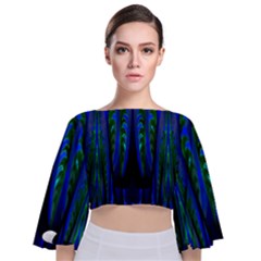 Glowleafs Tie Back Butterfly Sleeve Chiffon Top by Sparkle