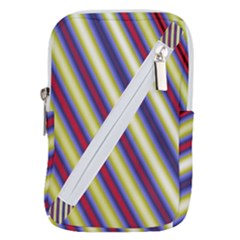 Colorful Strips Belt Pouch Bag (small) by Sparkle