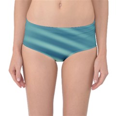 Blue Strips Mid-waist Bikini Bottoms by Sparkle