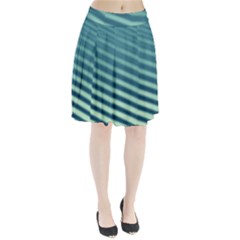 Blue Strips Pleated Skirt by Sparkle