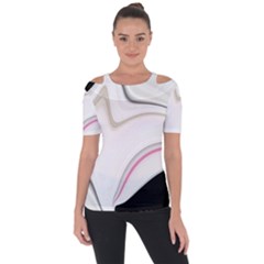 Tech Colors Shoulder Cut Out Short Sleeve Top by Sparkle