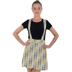 Color Tiles Velvet Suspender Skater Skirt by Sparkle