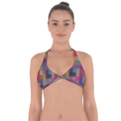 Random Colors Hexagon Halter Neck Bikini Top by Sparkle