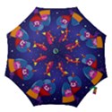 Cartoon Funny Aliens With Ufo Duck Starry Sky Set Hook Handle Umbrellas (Small) View1