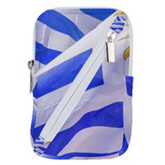 Uruguay Flags Waving Belt Pouch Bag (small) by dflcprintsclothing