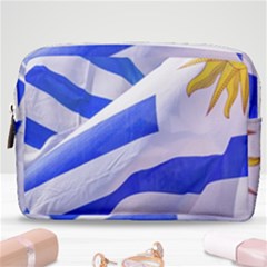 Uruguay Flags Waving Make Up Pouch (medium) by dflcprintsclothing