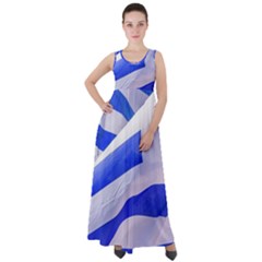 Uruguay Flags Waving Empire Waist Velour Maxi Dress by dflcprintsclothing