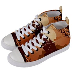 Beautiful Castle Women s Mid-top Canvas Sneakers by Vaneshart