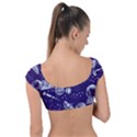 Space Sketch Seamless Pattern Cap Sleeve Ring Bikini Top View2