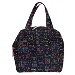 Seamless Pattern With Love Symbols Boxy Hand Bag by Vaneshart