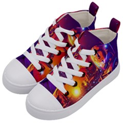 Far Future Human Colonization Kids  Mid-top Canvas Sneakers by Vaneshart