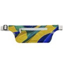 Brazil Flags Waving Background Active Waist Bag View1