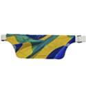 Brazil Flags Waving Background Active Waist Bag View2