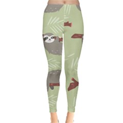 Sloths Pattern Design Leggings  by Vaneshart