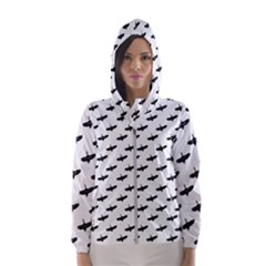 Freedom Concept Graphic Silhouette Pattern Women s Hooded Windbreaker by dflcprintsclothing