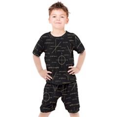 Abstract Math Pattern Kids  Tee And Shorts Set by Vaneshart