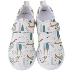 Pattern Sloth Woodland Women s Velcro Strap Shoes by Vaneshart