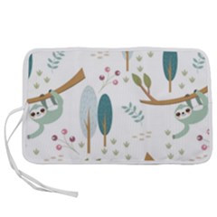 Pattern Sloth Woodland Pen Storage Case (m) by Vaneshart