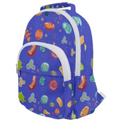 Virus Seamless Pattern Rounded Multi Pocket Backpack by Vaneshart