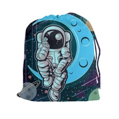 Astronaut Full Color Drawstring Pouch (2xl) by Vaneshart