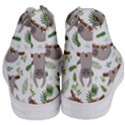 Seamless Pattern With Cute Sloths Women s Mid-Top Canvas Sneakers View4